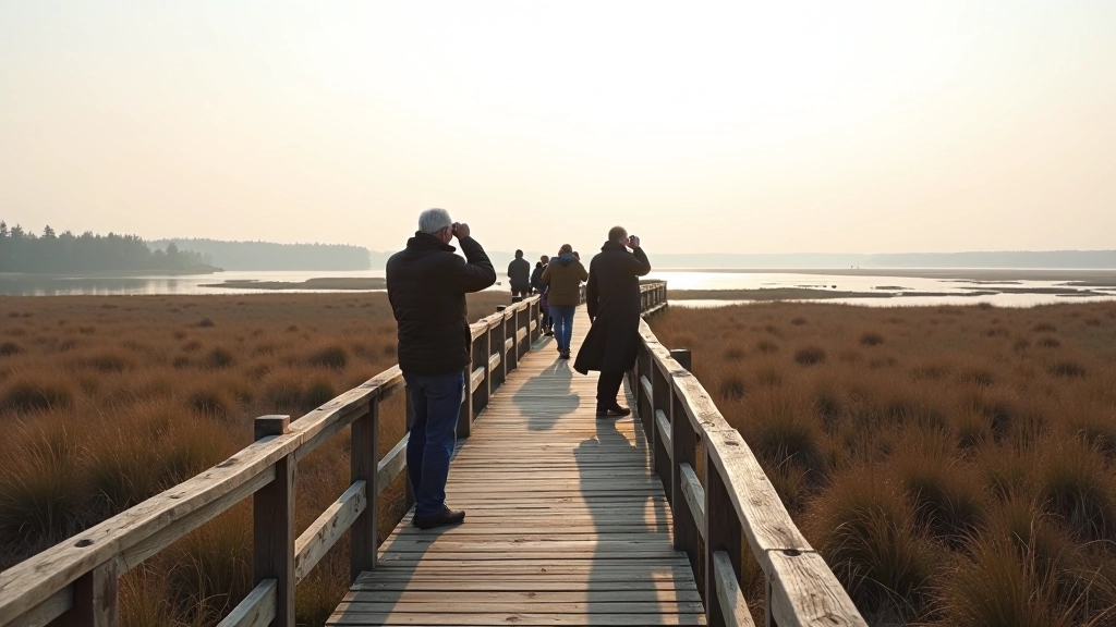 Observation deck overlooking the wetland